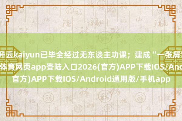 开云kaiyun已毕全经过无东谈主功课；建成“一张屏”贤达解决系统-kai云体育网页app登陆入口2026(官方)APP下载IOS/Android通用版/手机app